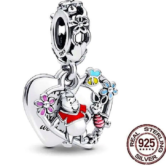 Sterling Silver Winnie The Pooh Charm - Picture 1 of 1